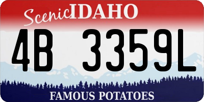 ID license plate 4B3359L
