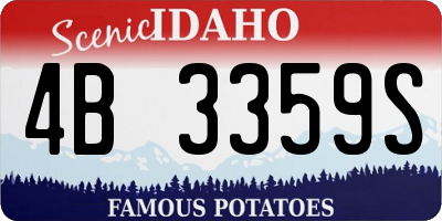 ID license plate 4B3359S