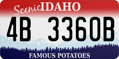 ID license plate 4B3360B