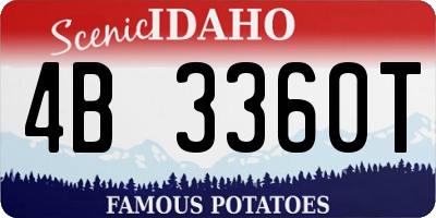 ID license plate 4B3360T