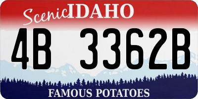ID license plate 4B3362B