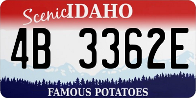 ID license plate 4B3362E