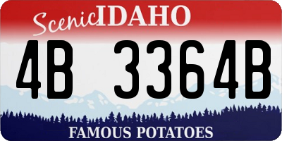 ID license plate 4B3364B