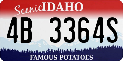 ID license plate 4B3364S