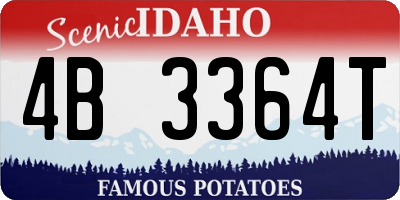 ID license plate 4B3364T