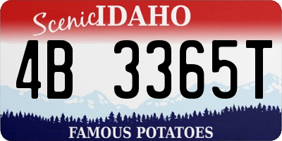 ID license plate 4B3365T