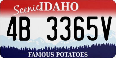 ID license plate 4B3365V