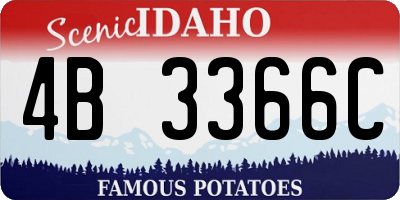 ID license plate 4B3366C