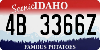 ID license plate 4B3366Z