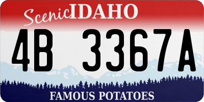 ID license plate 4B3367A
