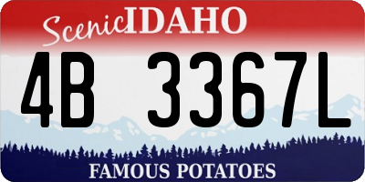 ID license plate 4B3367L