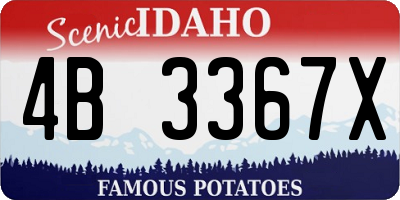 ID license plate 4B3367X