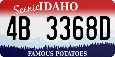 ID license plate 4B3368D