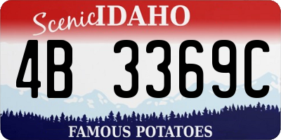 ID license plate 4B3369C