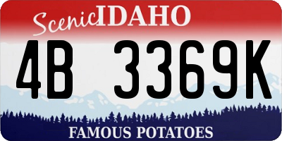 ID license plate 4B3369K