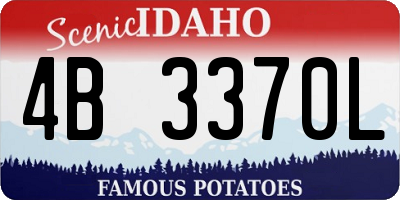 ID license plate 4B3370L