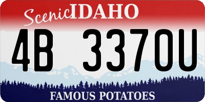 ID license plate 4B3370U