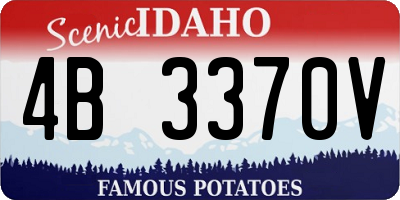 ID license plate 4B3370V