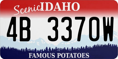 ID license plate 4B3370W