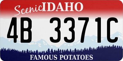 ID license plate 4B3371C