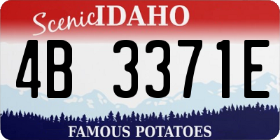 ID license plate 4B3371E