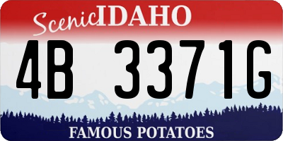 ID license plate 4B3371G