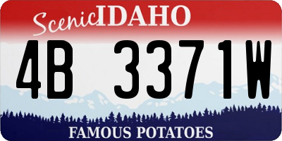 ID license plate 4B3371W