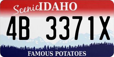 ID license plate 4B3371X