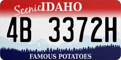 ID license plate 4B3372H