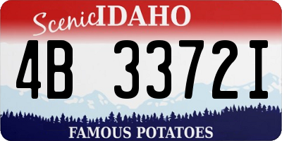 ID license plate 4B3372I