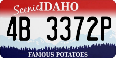 ID license plate 4B3372P
