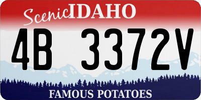 ID license plate 4B3372V