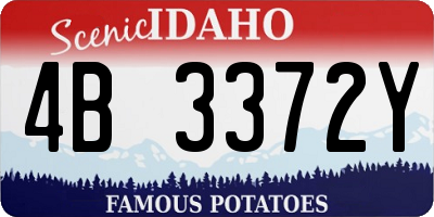 ID license plate 4B3372Y