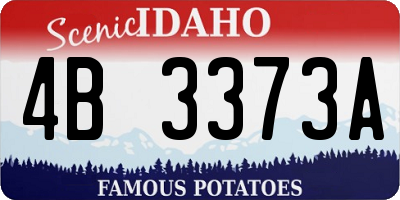 ID license plate 4B3373A