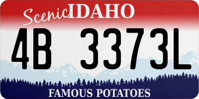 ID license plate 4B3373L