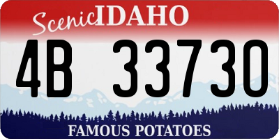 ID license plate 4B3373O