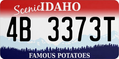 ID license plate 4B3373T