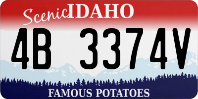 ID license plate 4B3374V
