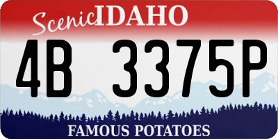 ID license plate 4B3375P