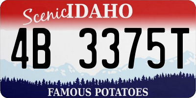 ID license plate 4B3375T