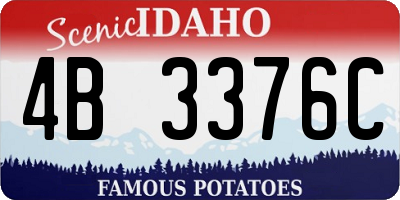 ID license plate 4B3376C