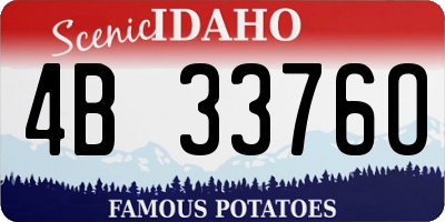 ID license plate 4B3376O