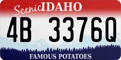 ID license plate 4B3376Q