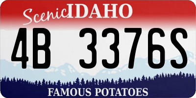 ID license plate 4B3376S