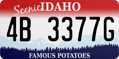 ID license plate 4B3377G
