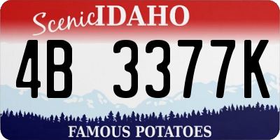 ID license plate 4B3377K