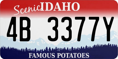ID license plate 4B3377Y
