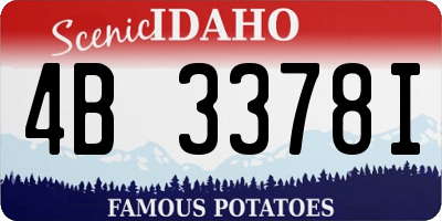 ID license plate 4B3378I
