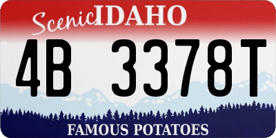 ID license plate 4B3378T
