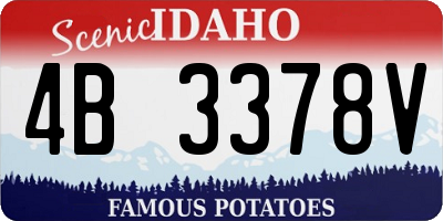 ID license plate 4B3378V